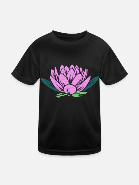 Lotus - Kids Functional T-Shirt - black - Front