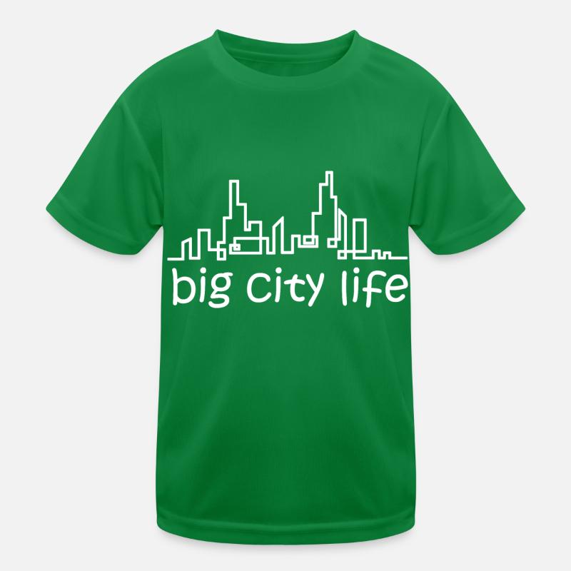 Stadtleben Großstadt Silhouette Kinder Funktions-T-Shirt