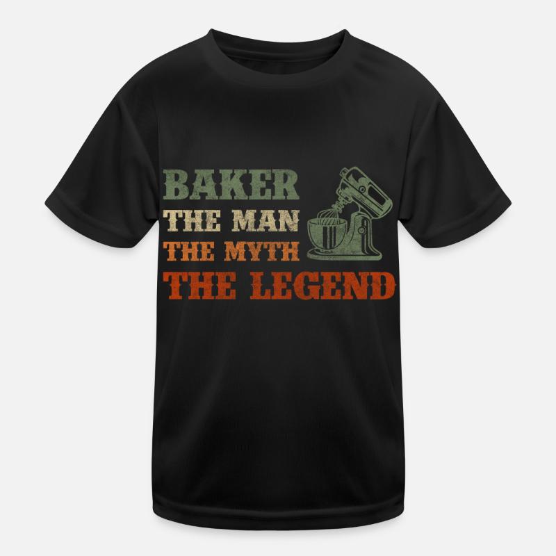 Backen Brötchen Arbeit Kinder Funktions-T-Shirt