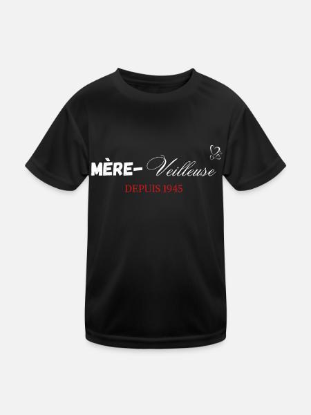 Mère veilleuse depuis 1945 - T-shirt sport Enfant - noir - Devant