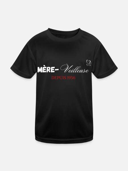 Mère veilleuse depuis 1956 - T-shirt sport Enfant - noir - Devant