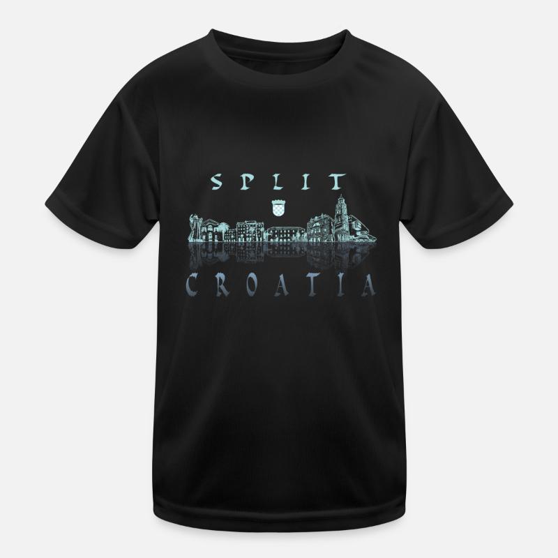 Split skyline city Croatia Kids Functional T-Shirt