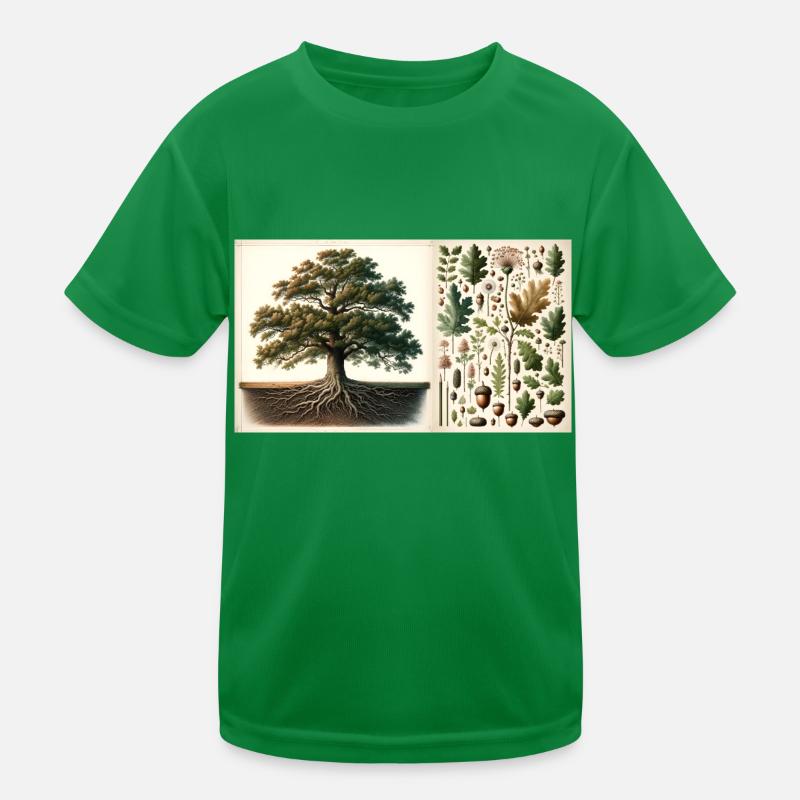 Oak Tree Botanical Kids Functional T-Shirt