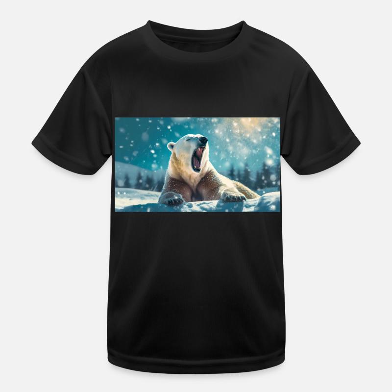 Cute animals chilling – polar bear Kids Functional T-Shirt