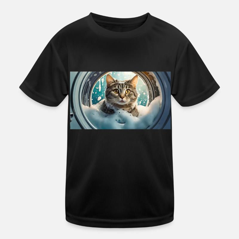 Jeu de mots ambigu sur l’expression allemande – Katzenwäsche T-shirt sport Enfant