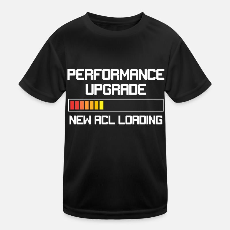 Funny Knee Surgery Torn ACL Performance Upgrade - Kinder Funktions-T-Shirt - Schwarz