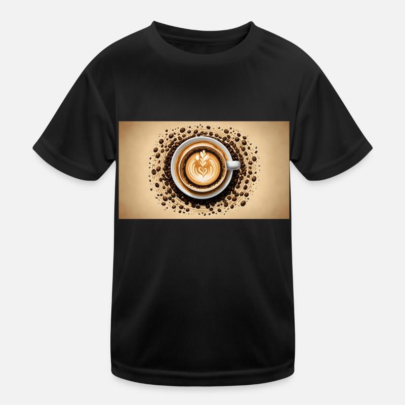 A Coffee Bean Latte from The Coffee Bean - Kids Functional T-Shirt - black