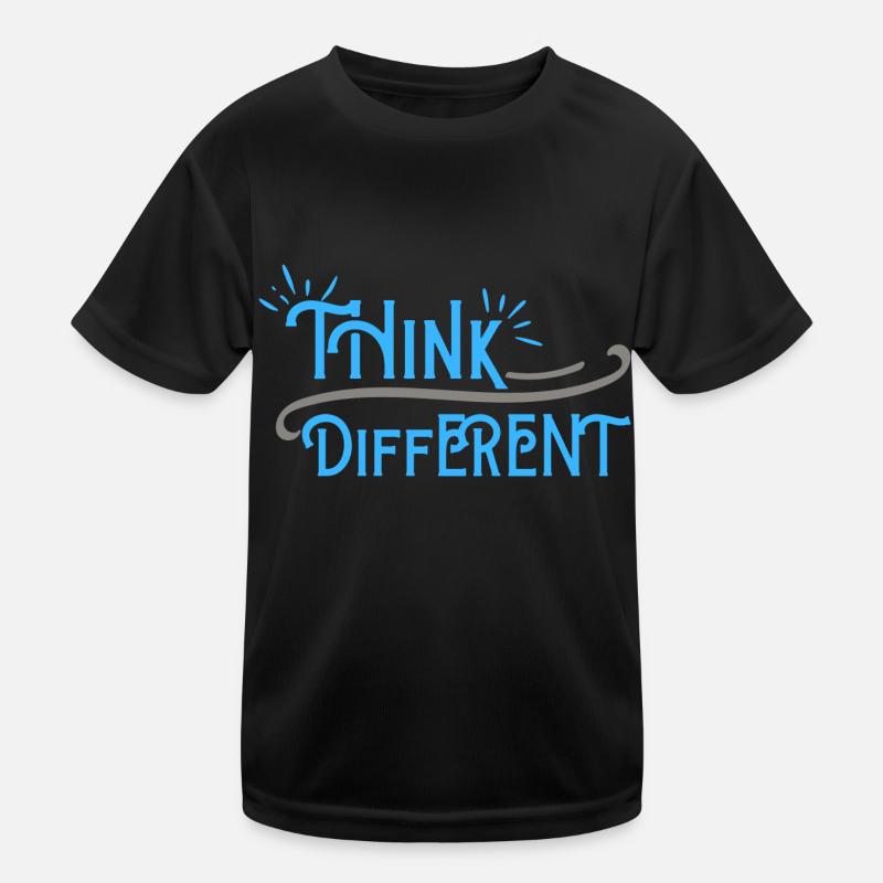 Think Differnet Blue Grey Design T-shirt sport Enfant