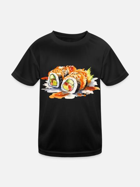 Sushi - Kids Functional T-Shirt - black - Front