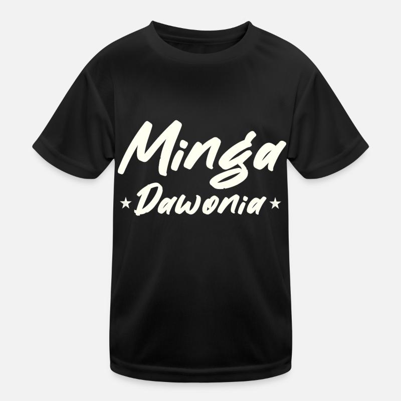 Minga Spruch lives in munich Kids Functional T-Shirt