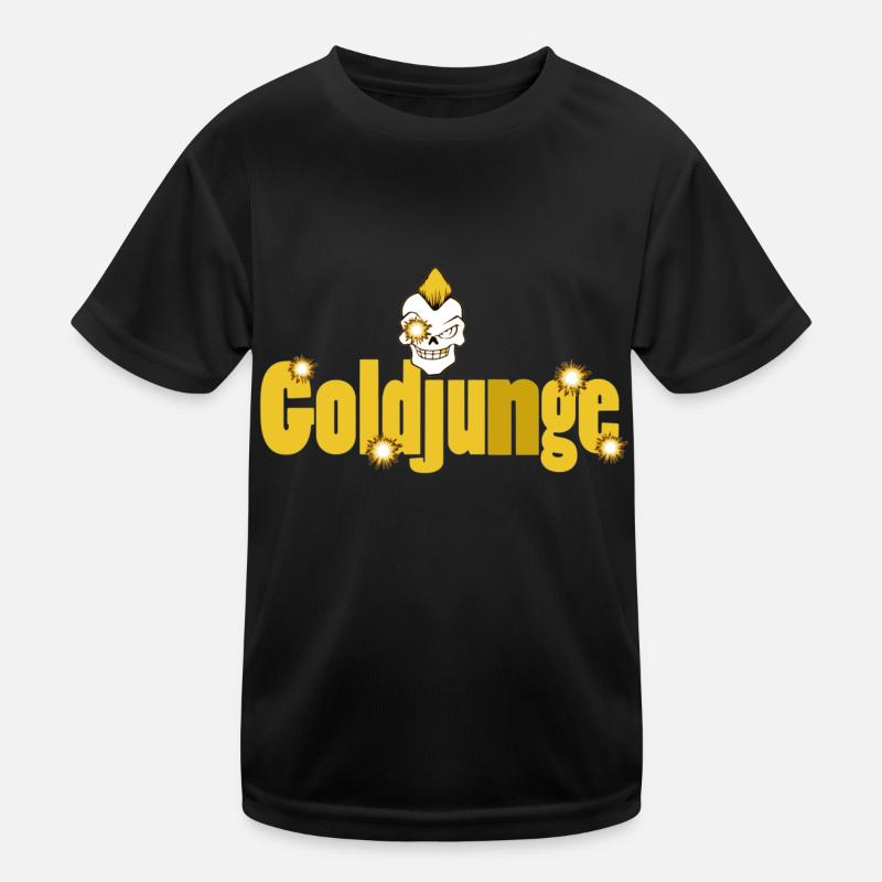 gold young Kids Functional T-Shirt