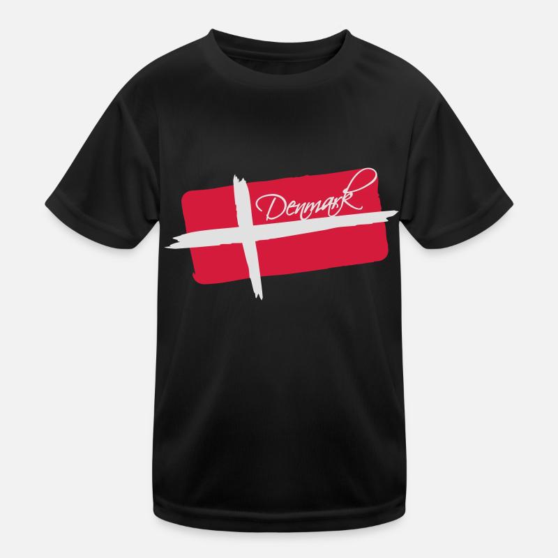 Denmark Flag Design T-shirt sport Enfant