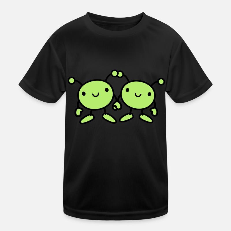 in love alien couple 2 Kids Functional T-Shirt
