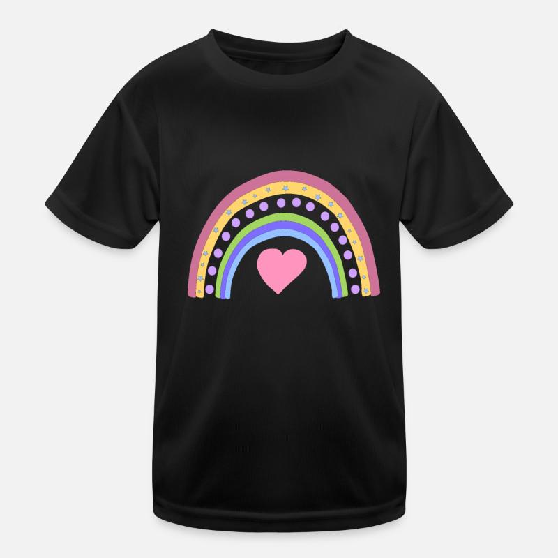 regenbogen Kinder Funktions-T-Shirt