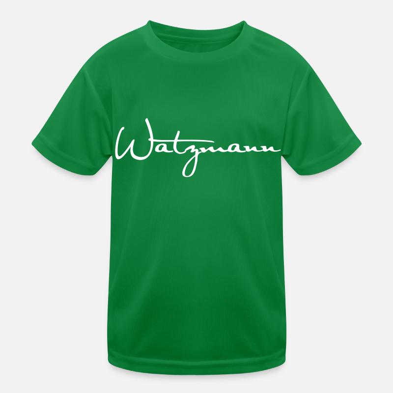Watzmann lettering white - color freely selectable Kids Functional T-Shirt
