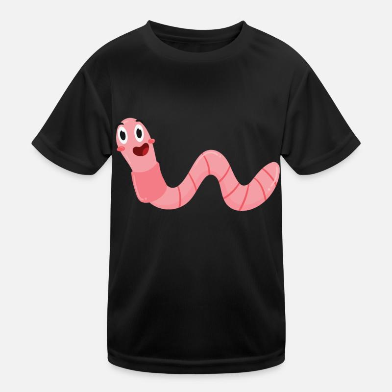 Regenwurm Kinder Funktions-T-Shirt