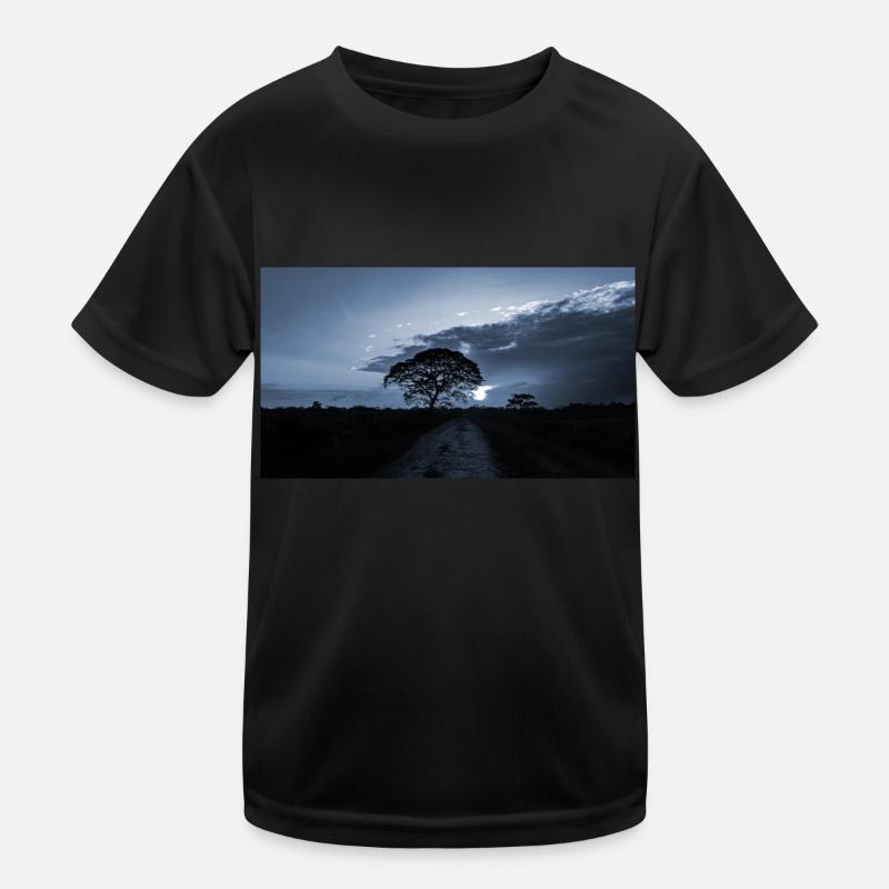 blauer Sonnenuntergang Kinder Funktions-T-Shirt