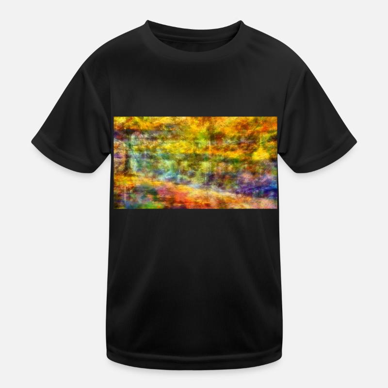 Herbst - Kinder Funktions-T-Shirt - Schwarz