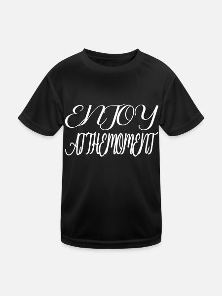 DER AUGENBLICK - Kinder Funktions-T-Shirt - Schwarz - Vorne