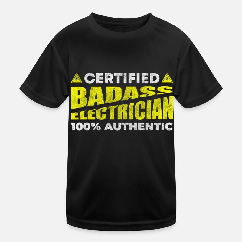 Electronics Technician Profession Voltage High Voltage Kids Functional T-Shirt