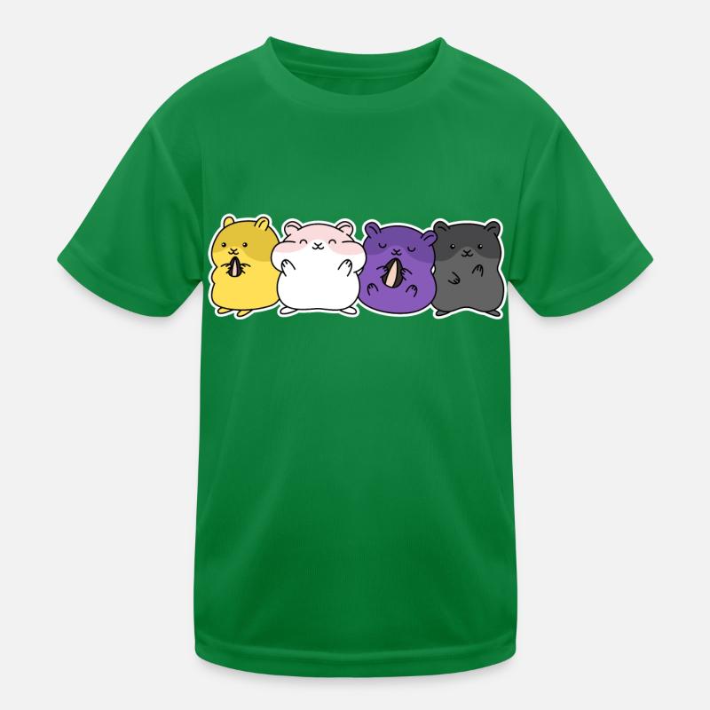 Non-binary flag hamster design for Enbys Kids Functional T-Shirt