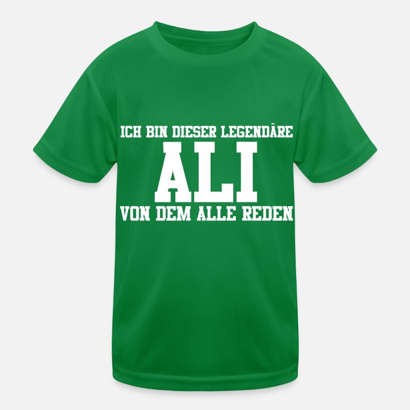 Ali Name Design Kinder Funktions-T-Shirt