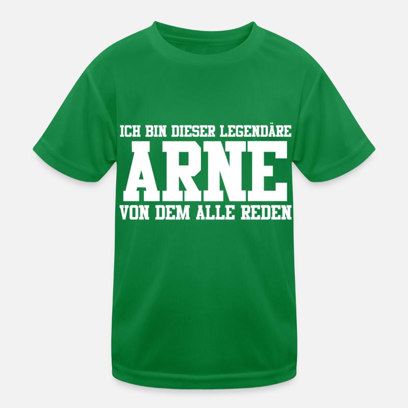 Arne Name Design Kinder Funktions-T-Shirt