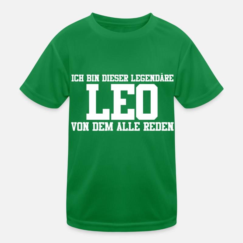 Leo Name Design Kinder Funktions-T-Shirt