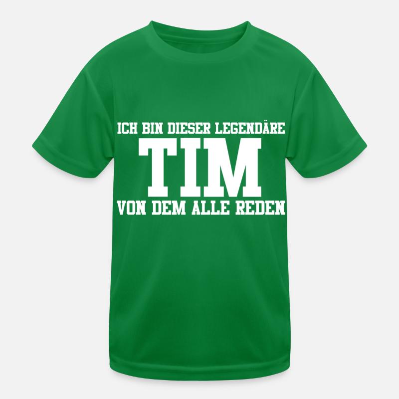 Tim Name Design Kinder Funktions-T-Shirt