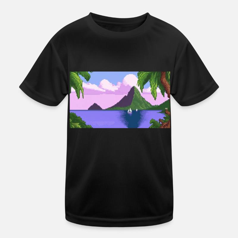Piton ,Sainte-Lucie - Pixel Art T-shirt sport Enfant