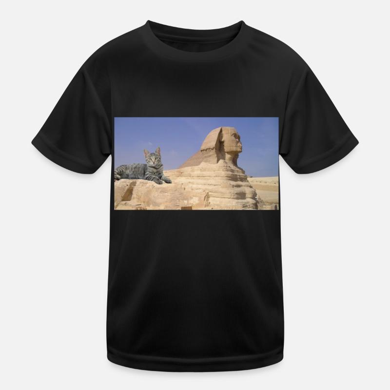 Cat and Sphinx Kids Functional T-Shirt