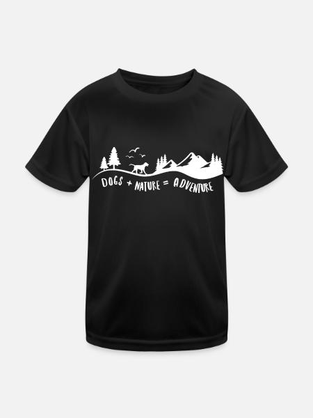 Chien Labrador Nature Amateurs de chiens - T-shirt sport Enfant - noir - Devant