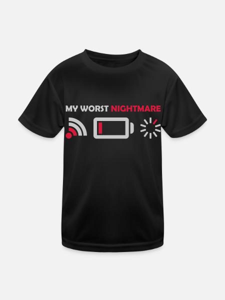 My worst nightmare Logos - Kids Functional T-Shirt - black - Front