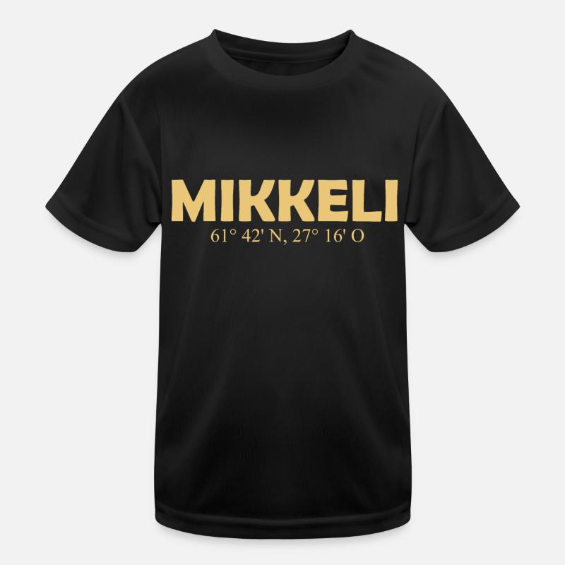Mikkeli - Finland - Coordinates - Longitude Kids Functional T-Shirt
