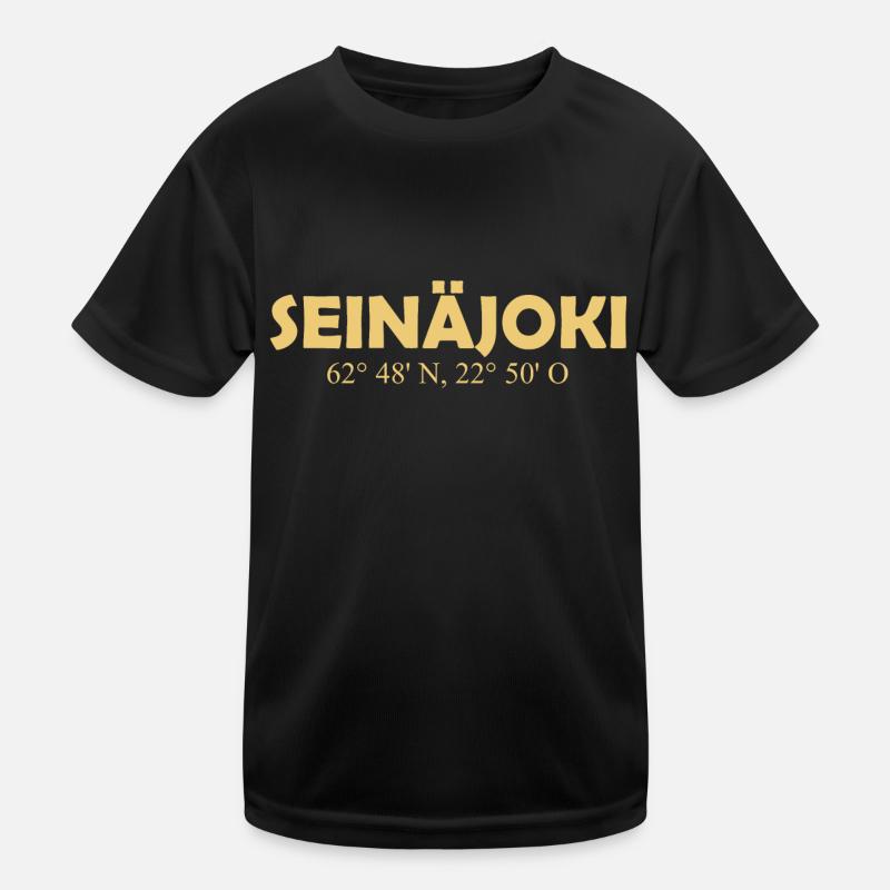 Seinäjoki - Finland - Coordinates - Longitude Kids Functional T-Shirt