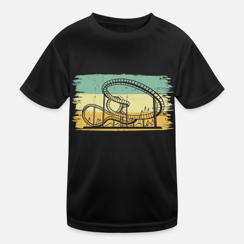 Theme Park Retro Amusement Park Vintage Roller Coa Kinder Funktions-T-Shirt
