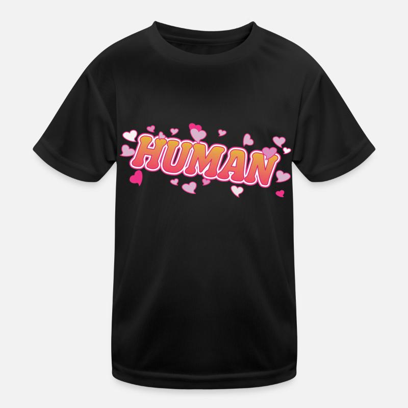 Human Menschen Herzen Desgin Kinder Funktions-T-Shirt