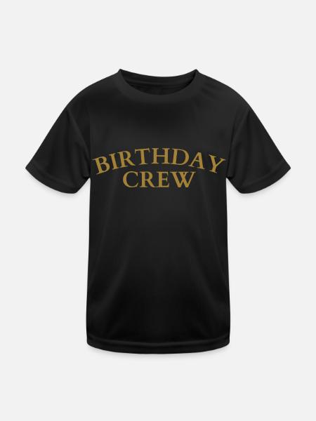 Birthday Crew - Kids Functional T-Shirt - black - Front