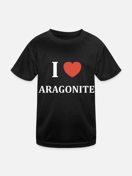 I love Aragonite - T-shirt sport Enfant - noir - Devant