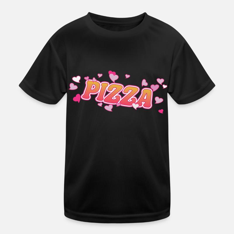 Cool currywurst with pink hearts design Kids Functional T-Shirt