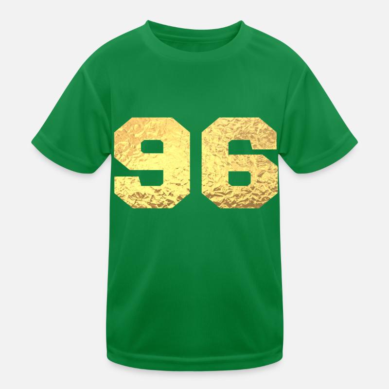 Number 96 Gold Glitter - 96th Anniversary Kids Functional T-Shirt