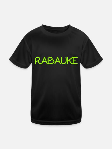 Rabauke - ungehobelter Mensch - ungezogenes Kind - Kinder Funktions-T-Shirt - Schwarz - Vorne