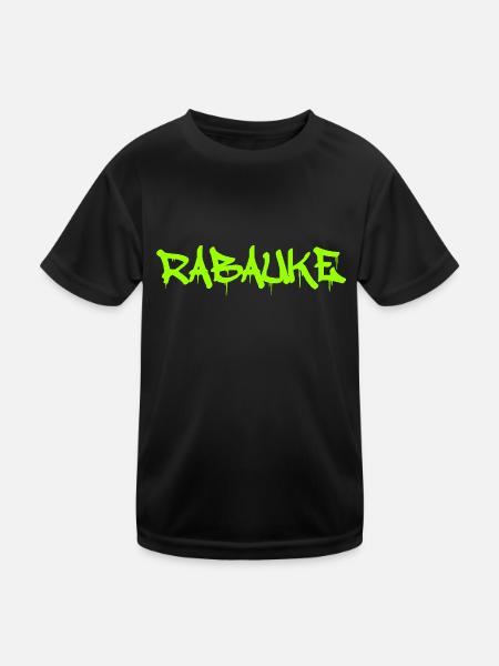 Rabauke - ungehobelter Mensch - ungezogenes Kind - Kinder Funktions-T-Shirt - Schwarz - Vorne