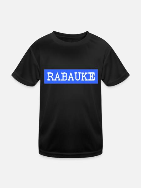 Rabauke - ungehobelter Mensch - ungezogenes Kind - Kinder Funktions-T-Shirt - Schwarz - Vorne