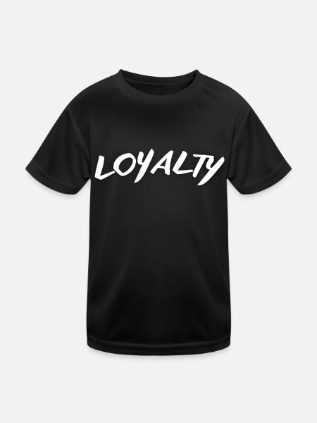 Loyalty - Kinder Funktions-T-Shirt - Schwarz - Vorne