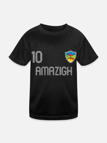 Amazigh Football Team - Kids Functional T-Shirt - black - Front