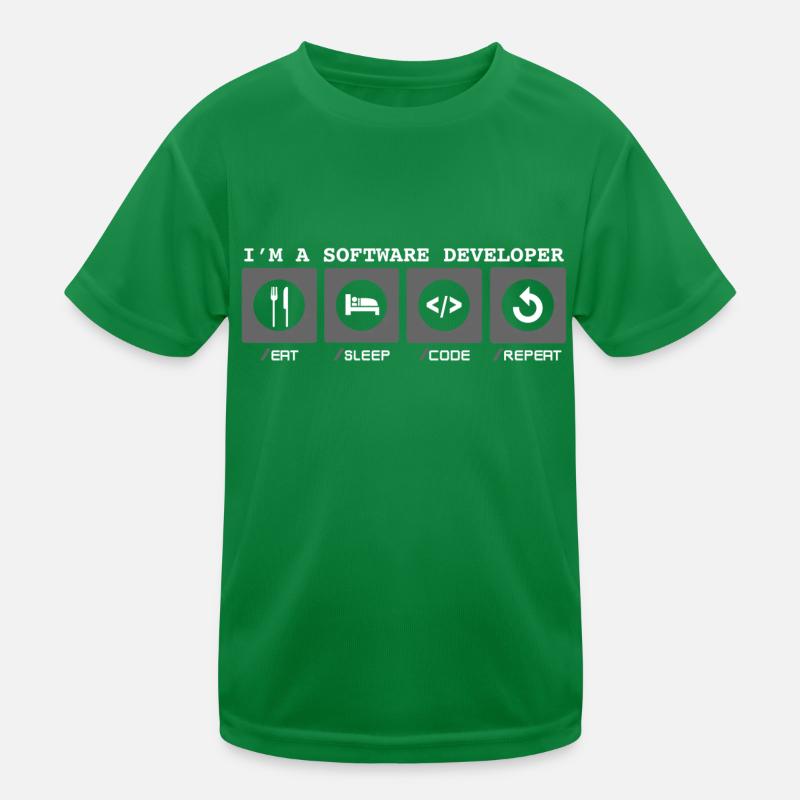I'm a Software Developer - Softwareentwicklerin Kinder Funktions-T-Shirt