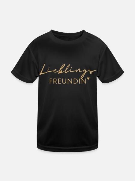 Lieblingsfreundin beste Freundin Spruch BFF Sister - Kinder Funktions-T-Shirt - Schwarz