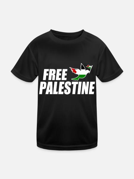 Free palestine - T-shirt sport Enfant - noir