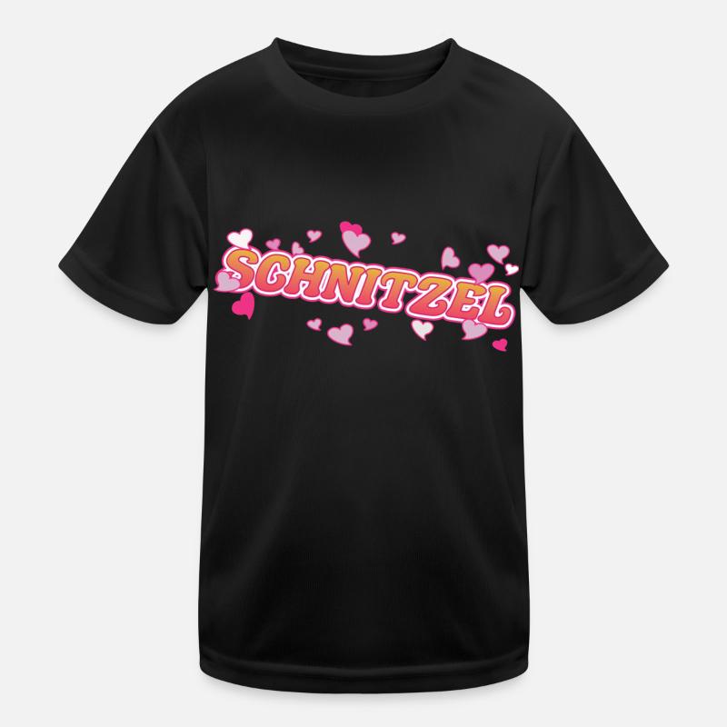 Cool schnitzel with pink hearts design Kids Functional T-Shirt